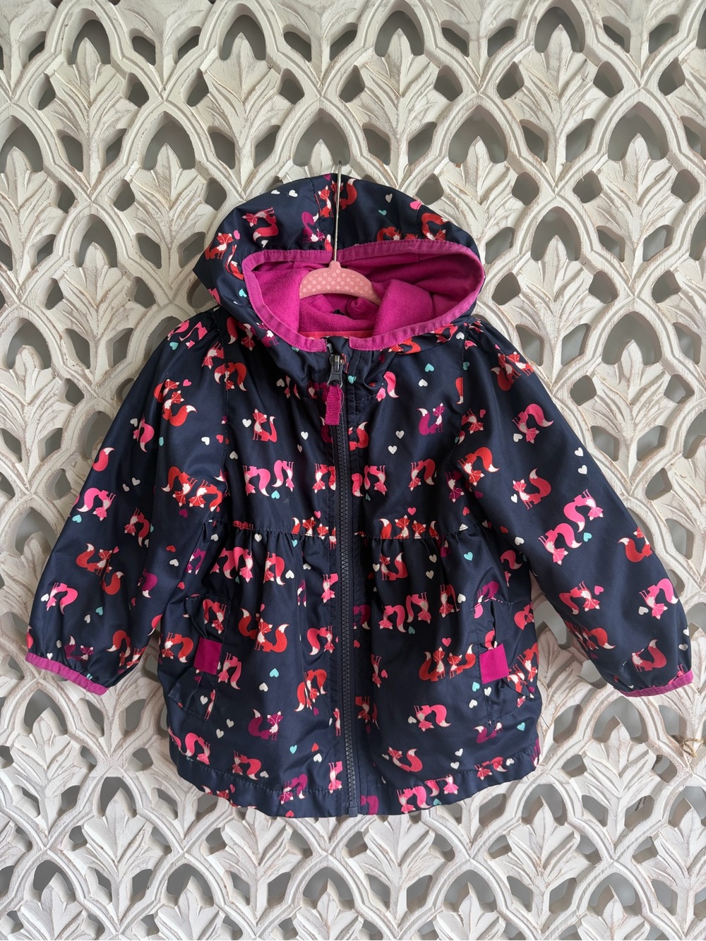 Cherokee Fox-Print Hooded Jacket, 18M